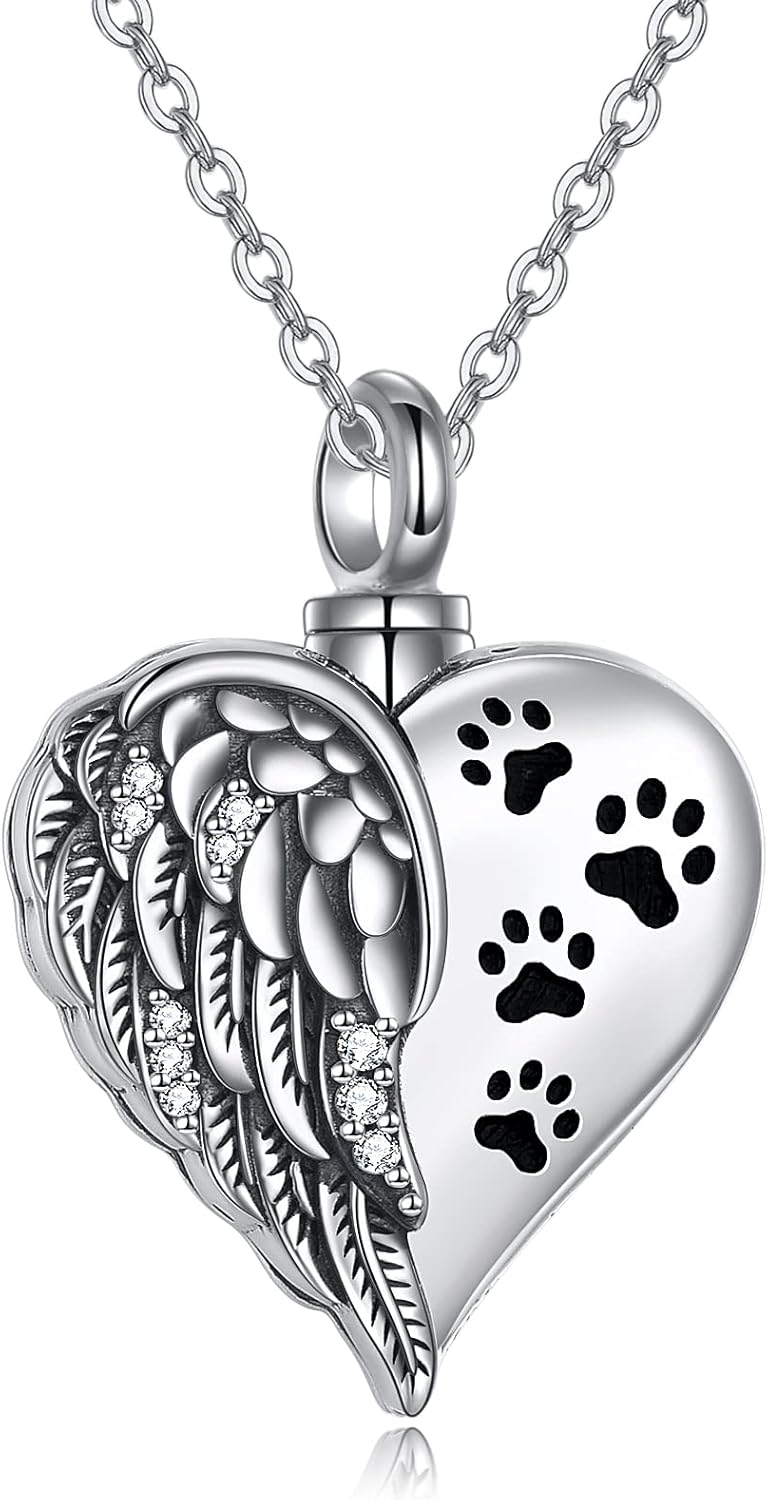 YFN Urn Necklaces for Ashes Sterling Silver Heart Urn Necklaces for Ashes Cremation Memory Jewelry for Women Men - Image 1